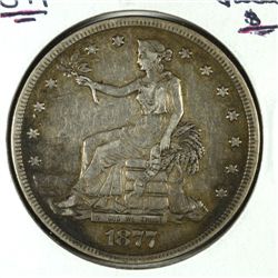 1877 TRADE DOLLAR VF+