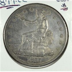 1877-CC TRADE DOLLAR VF+