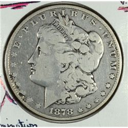 1878-S MORGAN DOLLAR MINT ERROR (OBV LAMINATION)