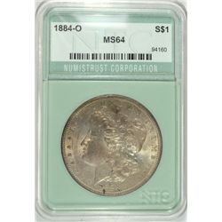 1884-O MORGAN DOLLAR NTC MS64