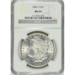 1885-O MORGAN DOLLAR NGC MS64
