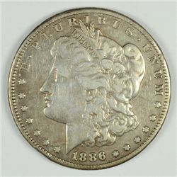 1886-S MORGAN DOLLAR VF+