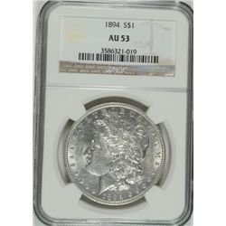1894 MORGAN DOLLAR NGC AU 53