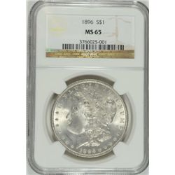 1896 MORGAN DOLLAR NGC MS65
