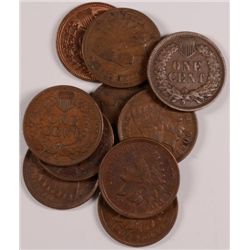 10 DIFFERENT XF AND AU INDIAN ONE CENTS