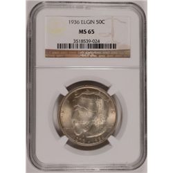 1936 ELGIN COMMEM HALF DOLLAR NGC MS65