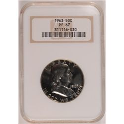 1963 FRANKLIN HALF DOLLAR MS63+