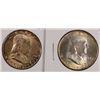 Image 1 : 1948 & 1950 FRANKLIN HALF DOLLAR MS63+