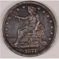 1877-S TRADE DOLLAR F/VF (DAMAGED)
