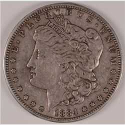 1884-S MORGAN DOLLAR VF/XF