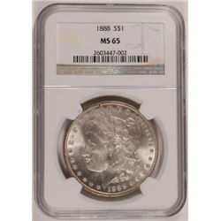 1888 MORGAN DOLLAR NGC MS65