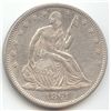 Image 1 : 1861 SEATED HALF DOLLAR AU-58