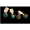 Image 1 : 4 Navajo Rings,Silver and Turquoise,