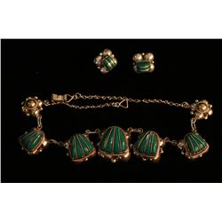 Silver Bracelet with Matching Earrings,