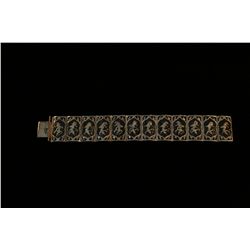 2 Enameled Sterling Bracelets,