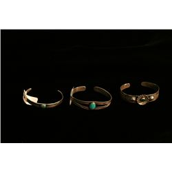 3 Small Navajo Bracelets,