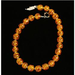 Amber Beaded Necklace,