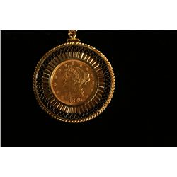 Gold Coin Necklace,