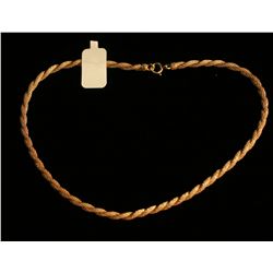 Braided Gold Necklace,