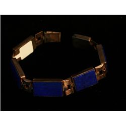 One Silver Rectangle Link Bracelet,