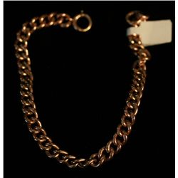 10k Yellow Gold Curb Link Bracelet,