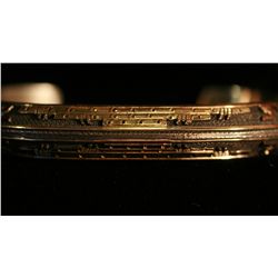 Navajo Bracelet, Heavy gauge solid silver,