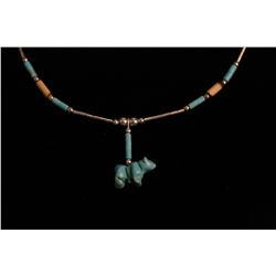Liquid Silver with Turquoise Necklace,
