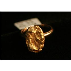 Ladies Gold Nugget and 14k Ring,