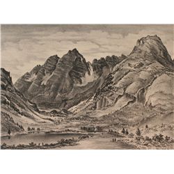 Aldolf Dehn, Lithograph, "Maroon Lake"