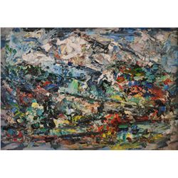 Charles R. Bunnell, Oil on Masonite Board,