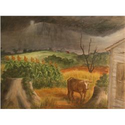 Joe Meert , Cow in a Cornfield,