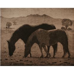 Geoffry Lasko, Etching, "Grazing"