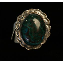 Large Sterling and Turquoise Ring