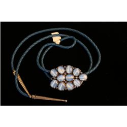 Bolo Tie with Star Sapphire Stones,