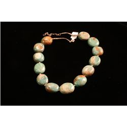 Sterling and Large Turquoise Nugget Necklac