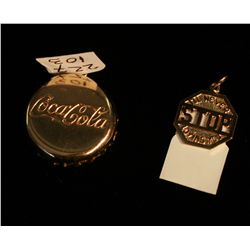 Two 14 Yellow Gold Charms,