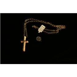 Gold Cross on 29" Chain,