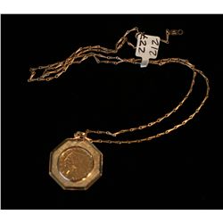 Gold Coin Necklace,