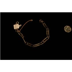 Gold Paper Clip Bracelet,