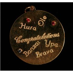 14k Yellow Gold Round Pendant