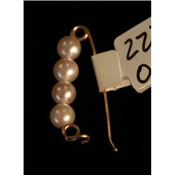 14k Yellow Gold Pearl Shortener,