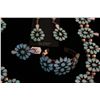 Image 3 : Sterling and Turquoise Squash Blossom, 4pc Set.