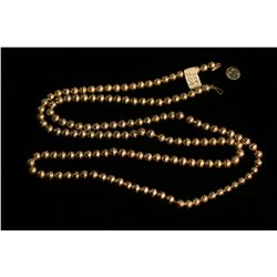 Navajo Silver Beaded Necklace,