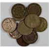 Image 1 : 10 PCS FLYING EAGLE ONE CENT 1857-1858 CIRCULATED