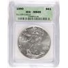 Image 1 : 1990 SILVER AMERICAN EAGLE ICG MS69
