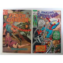 2 Comic Books  -  Amazing Spiderman #88 Sept 1970 & Flash Gordon #17 Nov 1969