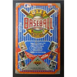 1992 Upper Deck BASEBALL Low Series 36 Count Foil Pack Box WAX Factory Sealed