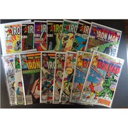 15 Iron Man Comic Books #135 (2 copies) through #191.  Mostly "VF+ to NM"