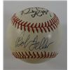 Image 1 : Bob Feller AUTOGRAPHED Baseball  - on the Sweet Spot - plus 2 other signatures