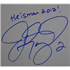 Image 2 : Johnny Manziel Heisman Winner 2012 AUTOGRAPHED 8 X 10 White Sheet.